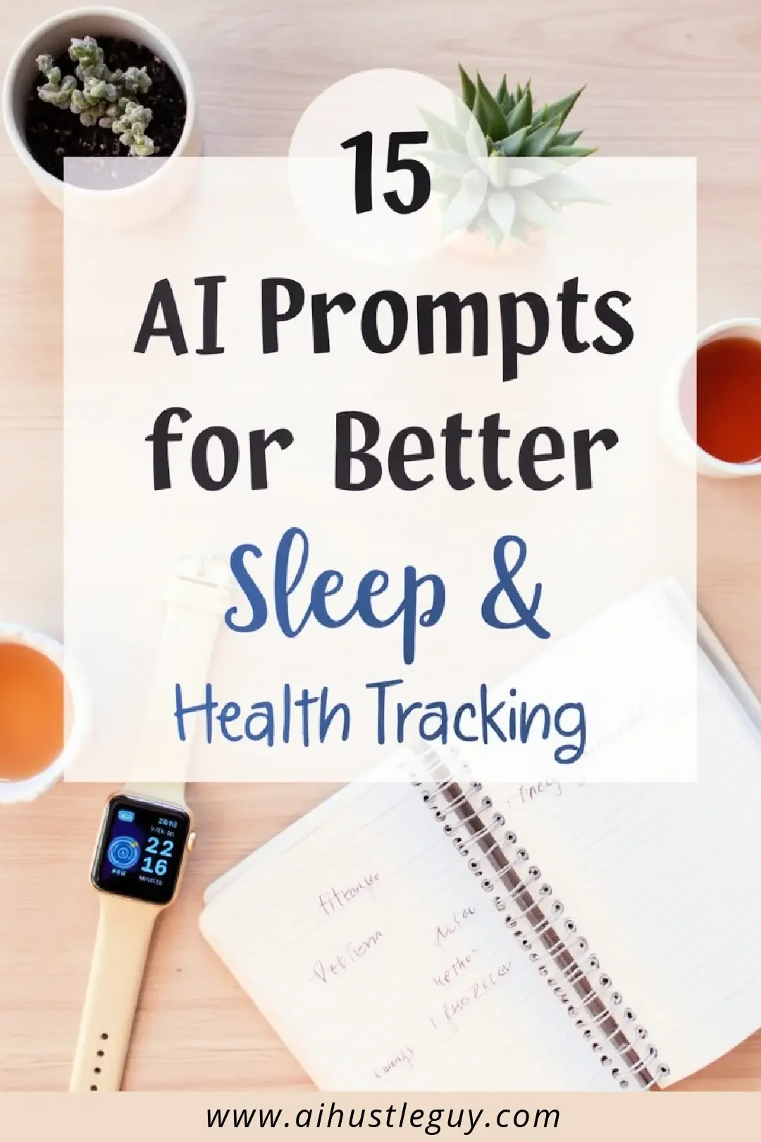 AI prompts for health and sleep: Pinterest pin