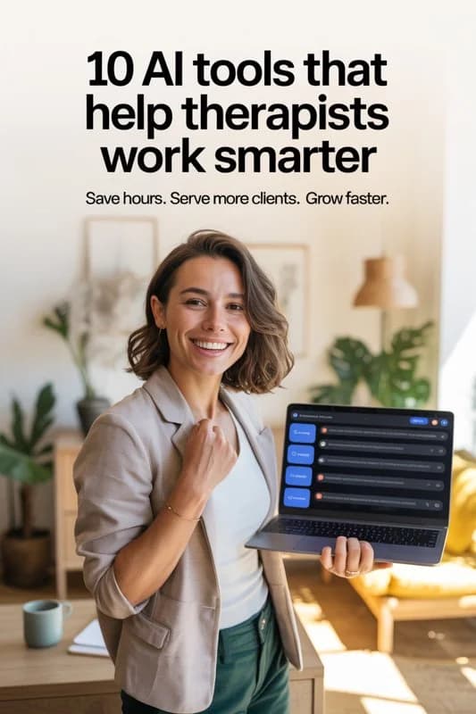 AI tools for therapists: Pinterest pin