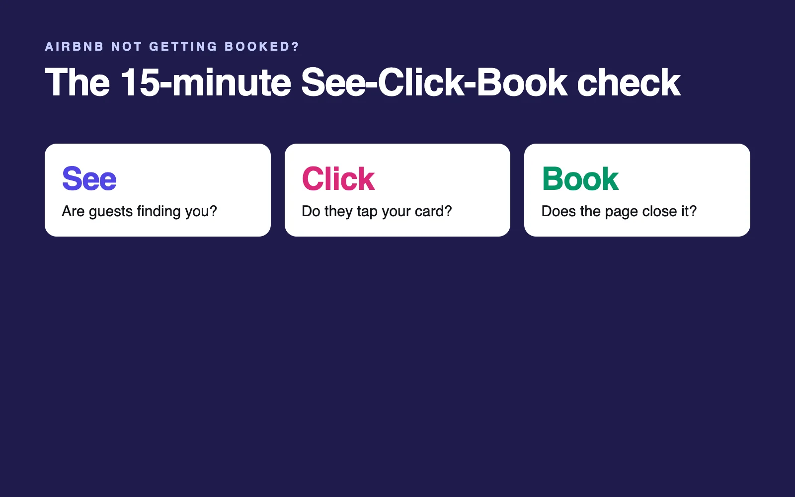 Why Is My Airbnb Not Getting Booked? A 15-Minute Diagnosis (2026)