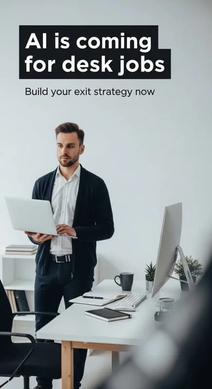 Corporate desk job: Pinterest pin