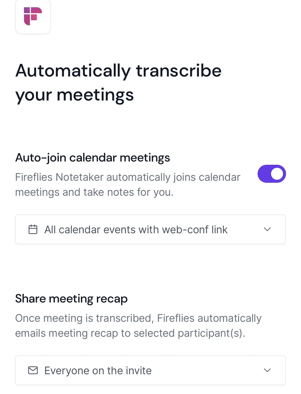 Fireflies meeting permissions