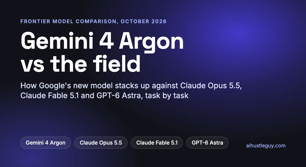 Gemini 4 Argon vs Claude Opus 5.5, Fable 5.1 and GPT-6 Astra: Which AI Model Should You Actually Use?