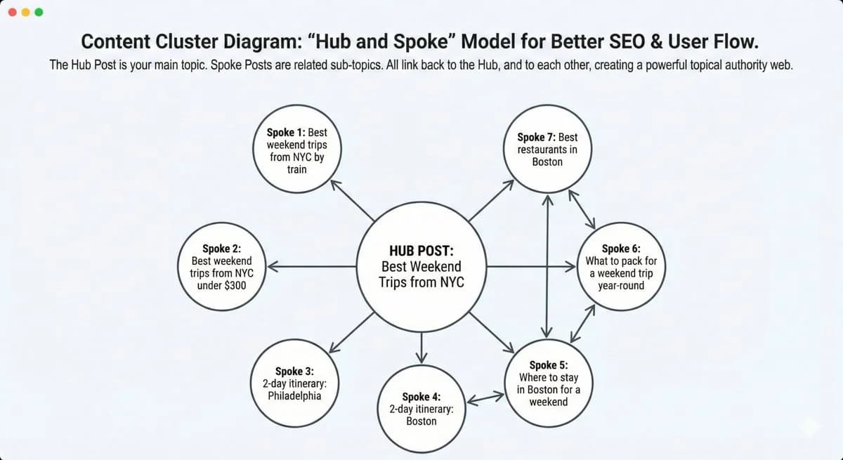 Content cluster diagram