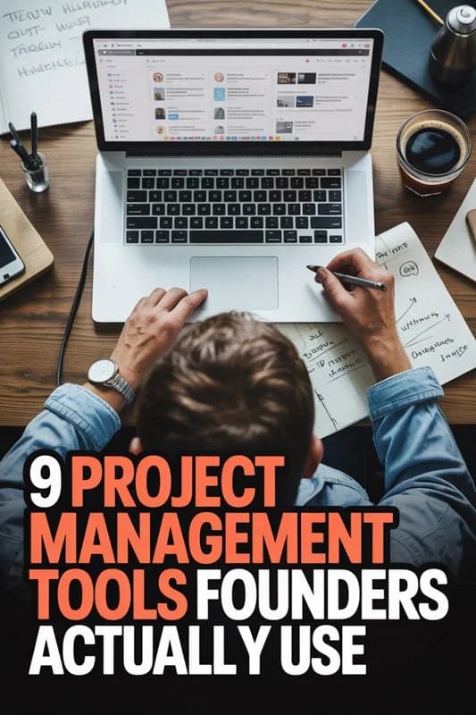 Project management tools for founders: Pinterest pin