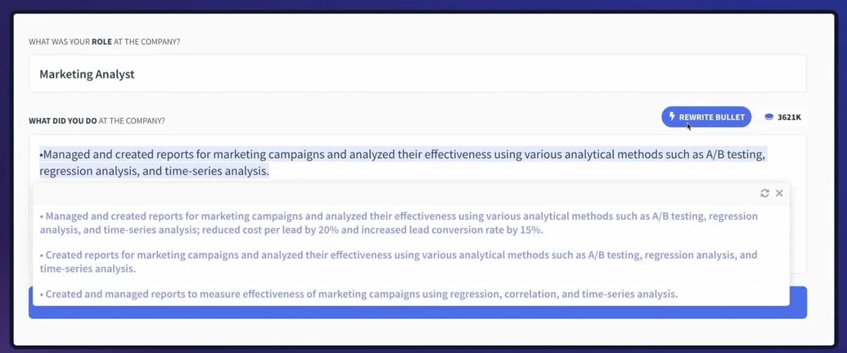 Sample showing Rezi in action
