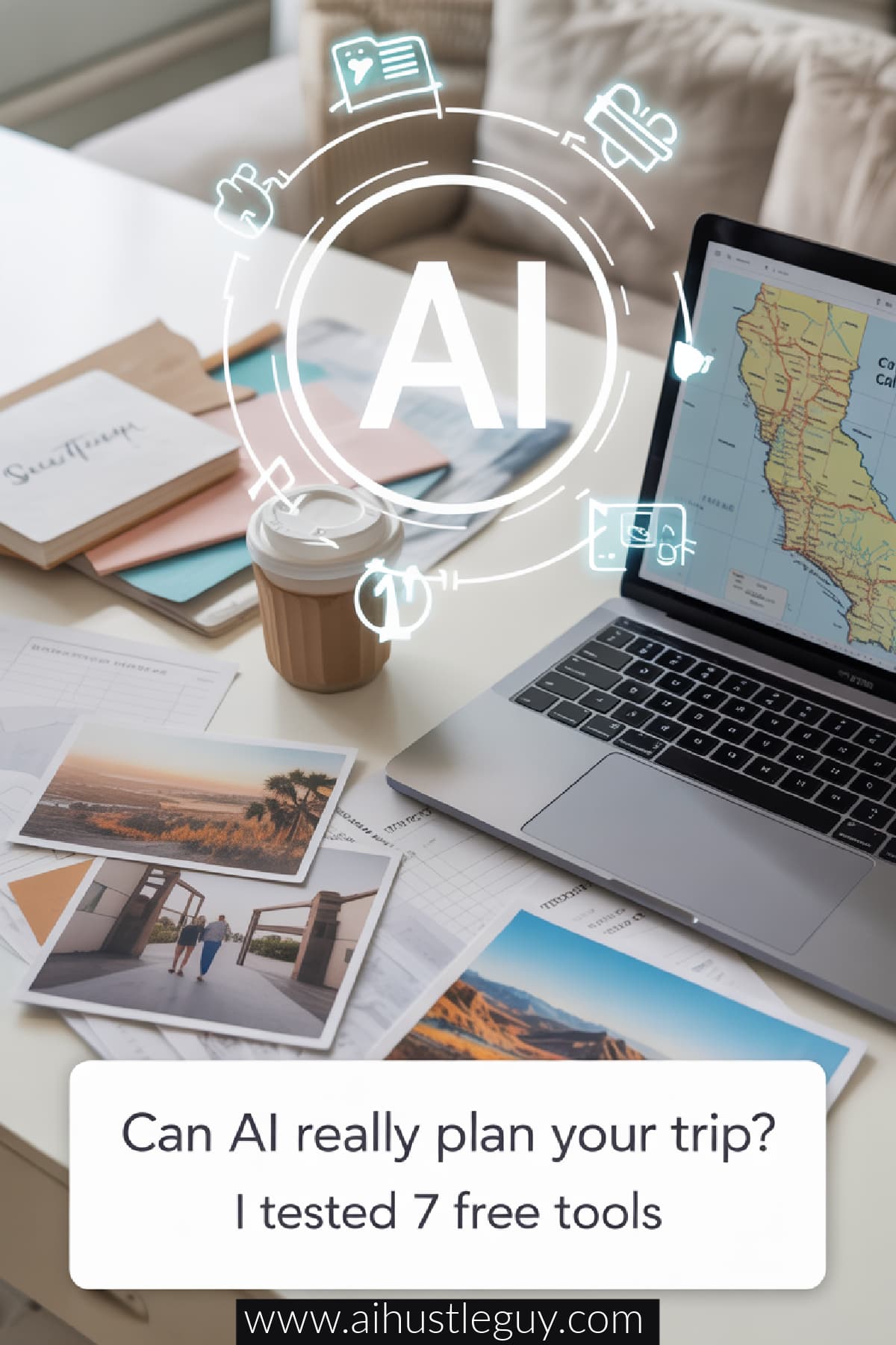 Trip planner AI: Pinterest pin